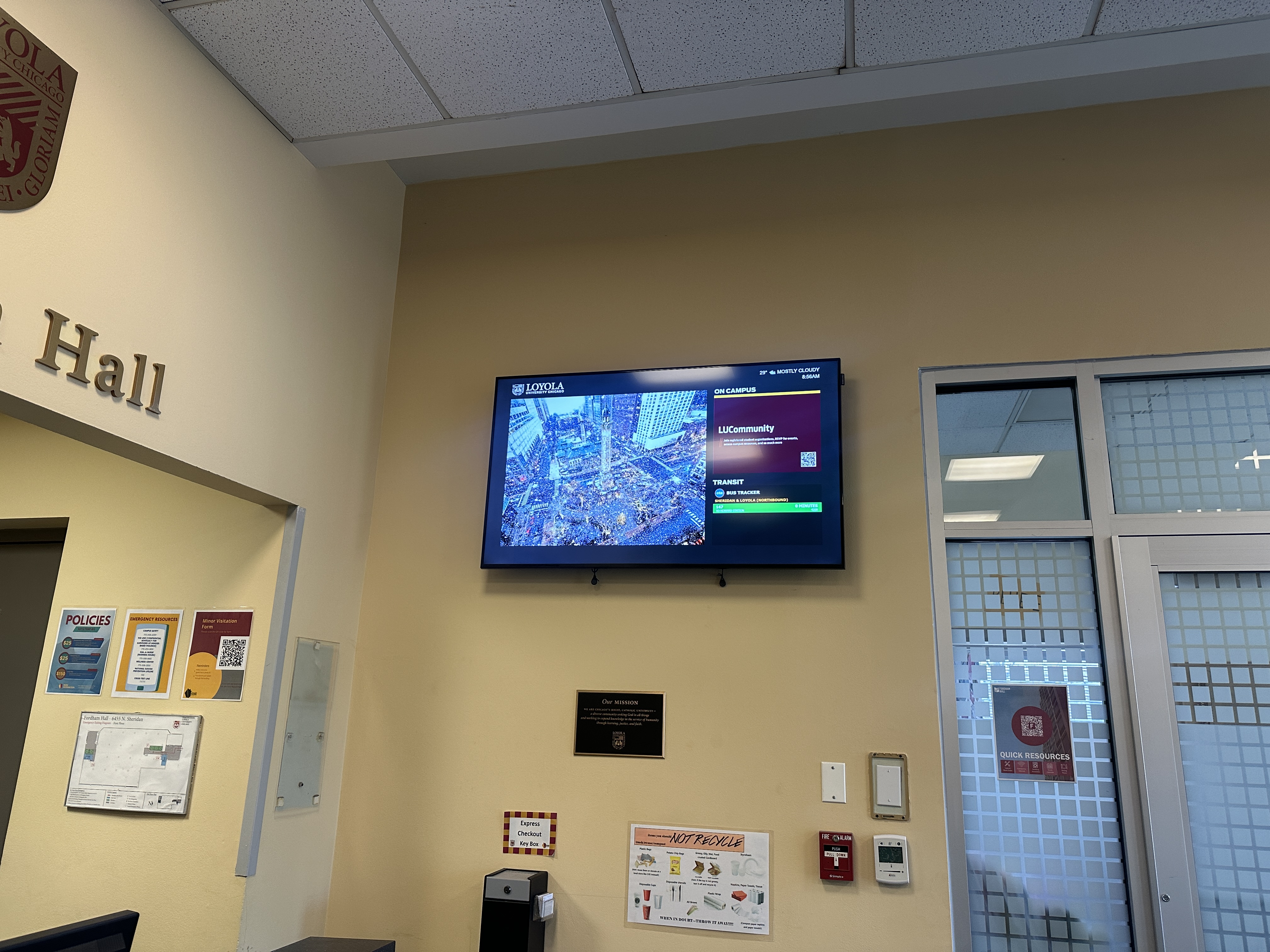 Fordham Hall Digital Signage
